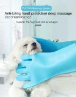 Guantes de Baño de Silicona para Mascotas Limpieza de Belleza para Gatos y Cachorros - details 0