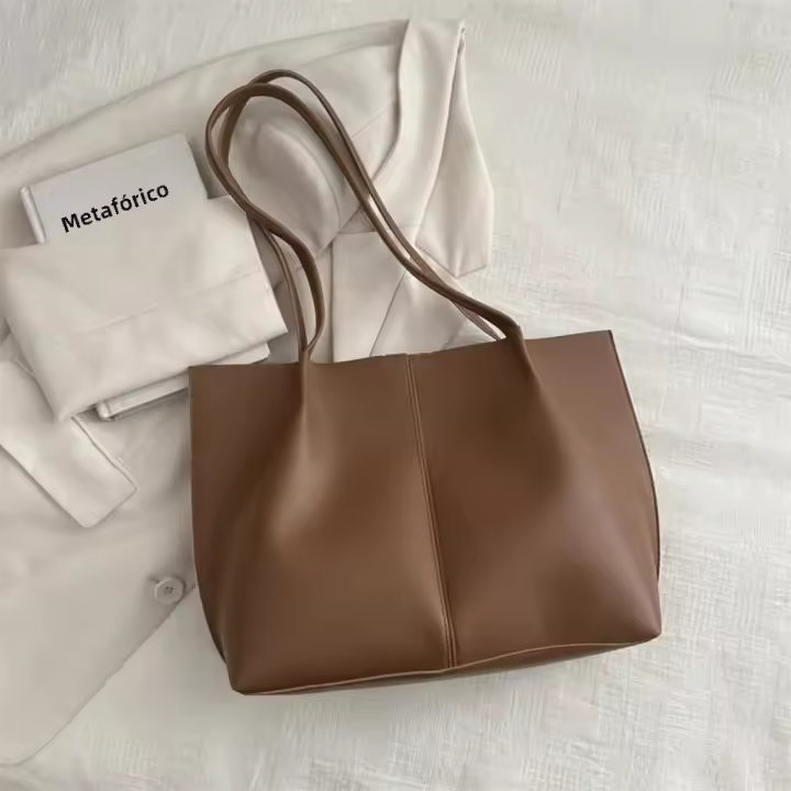 Bolso De Hombre Retro De Gran Capacidad Bolso De Mano Casual Para Viaje Y Comunicación Diario Bolso De Bocadillo Para Playa - 1