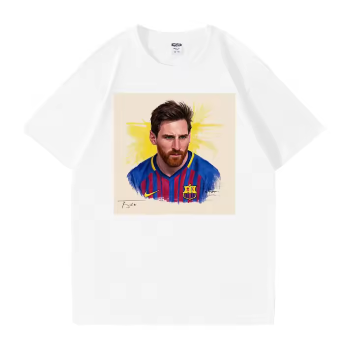2025 Camiseta para hombre Camiseta negra pura 100% algodón Camisetas Messi blanco última novedad camiseta de fútbol Camiseta de fútbol - 1