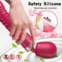 Vibrador de Dildos Telescópico de Silicona Tamaño Grande Tres Motores Masajeador de Couple - details 11