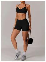 Ropa deportiva de yoga de alta elasticidad para mujer, pantalones cortos absorbentes, pantalones push-pull, monos para ciclismo, jogging y fiesta - details 23