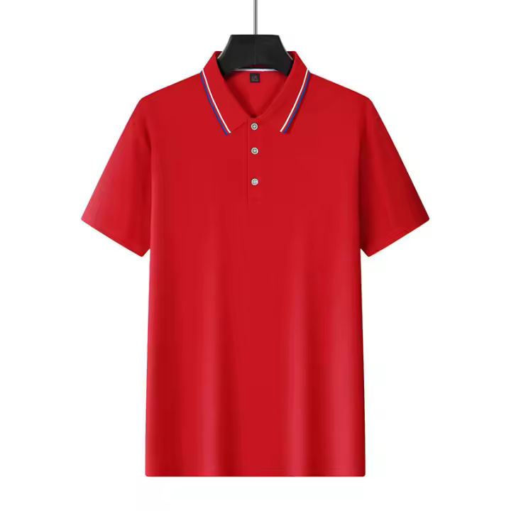 Clásico de los hombres Polo Casual de negocios de gran tamaño Polo de verano Tops de manga corta Camiseta - 1