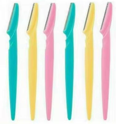 12 piezas de afeitadora de cejas, dermaplaning indolora, afeitadora facial portátil, recortadora para mujeres y hombres, Reino Unido - 1