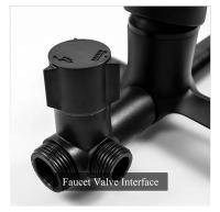 Juego de grifo de baño de latón contemporáneo con mezclador frío y caliente, cabezal de ducha tipo lluvia y cabezal de ducha de mano - details 16
