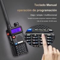 Walkie-talkie 2 piezas, 5W, 128 canales, USB, VHF, UHF, Radio Ham - details 10