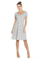 NOVEDAD DE VERANO 2025, vestido estampado con manga de burbuja y cuello cuadrado francés de nicho para ropa de mujer - details 7