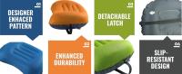 Almohada inflable ultraligera de viaje para acampar, cojines de inflado ergonómicos para el cuello y soporte Lumbar mientras se acampa, senderismo - details 5
