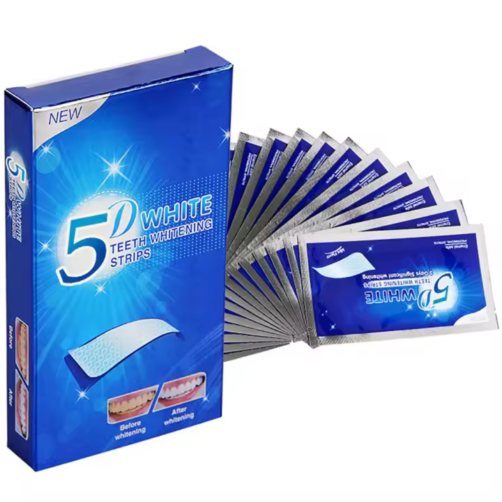 Tiras de Gel 5D para blanqueamiento Dental, Kit de higiene bucal para carillas postizas, Gel blanqueador para dentistas, novedad - 1