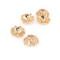 Tapas de cuentas de copos de nieve de latón de Color dorado de 18K, accesorios de alta calidad para manualidades, materiales para hacer joyas, sitio web oficial de Rosediy - details 52