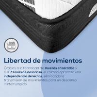 Colchón Híbrido Viscoelástico Eco Box Núcleo de Almohadillas Ensacadas, ComodidadÓptima, Firmeza Intermedia, Antiácaros Antibacteriano, Hipoalergénico 90 x 190 - details 4