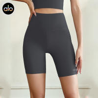 Alo yoga shorts deportivos nude sensual melón pantalones de cinco puntas lifting de cadera cintura alta estiramiento leggings yoga shorts - details 3