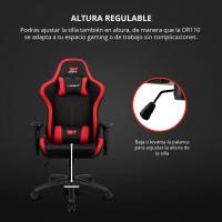 DR110 - Silla Gaming Profesional, Tejido Tejido Alta transpirabilidad, reposabrazos 4D, Ruedas silenciosas, pistón Clase 4, inclinación, cojín Lumbar y Cervical, Color Negro - details 41