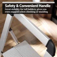 Tijera Plegable de Aluminio de 5 Peldaños Escalera Doméstica Adelgazante con Pasamanos - details 5