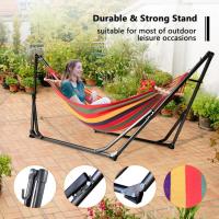 Hamaca con Soporte Plegable para Jardín Patio Trasero Playa Mochileros, Multicolor,255cm,Carga MAX 120kg - details 6