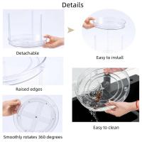 Rejilla de respiración transparente para cocina y baño, armario giratorio de 360 ​​grados, organizador de especias, cosméticos y bebidas - details 8