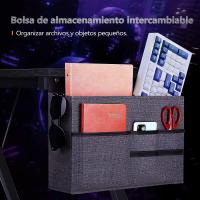 Escritorio Gaming con Soporte para Monitor Escritorio en L Mesa para Computadora Negro 127x127cm - details 0