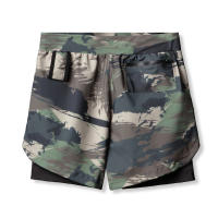 Pantalones Cortos Deportivos Ligeros y Secado Rápido Doble Capa para Entrenamiento en Gimnasio y Correr Ropa de Verano para Hombres - details 24