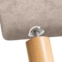Liso Patas cabeceros Cabezal tapizado Cama Lujo (150x105cm Patas (Camas 150/160), Tela Beige) - details 3