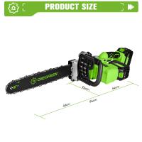 ONEGREEN-motosierra eléctrica sin escobillas de 8000W y 16 pulgadas, sierra de poda con batería inalámbrica, herramientas eléctricas para carpintería para juego de batería de 21V y 18V - details 3