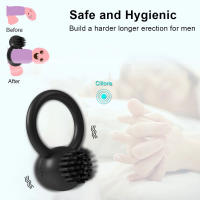 Anillo vibrador de 10 frecuencias para hombre, Juguetes sexuales retardadores de eyaculación, anillos de pareja, juguete - details 9