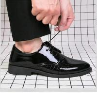 Zapatos de cuero para hombre, zapatos de cuero de moda formales de negocios, zapatos de cuero versátiles informales de estilo coreano para jóvenes - details 2