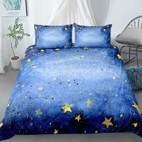 Conjunto de Cama de Estrellas Galaxia Cubierta de Edredón Suave para Niños y Niñas - details 11
