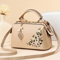 Elegante Bolso de Mano Bordado Floral Bolso de Hombro con Cierre de Cremallera Lino de Poliéster - details 6