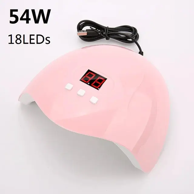 Secador Profesional de Uñas en Gel UV Luz LED de 54W Herramientas y Equipo de Manicura - 1