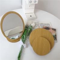 Espejo de mesa compacto redondo, espejo de escritorio con marco de madera, espejo de maquillaje pequeño, espejo de tocador y maquillaje giratorio para cosméticos - details 2