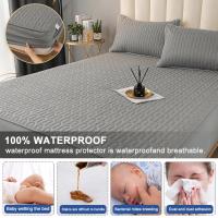 Funda de colchón gruesa impermeable, alfombrilla de látex acolchada, fundas de cama, Protector de sábana ajustable agradable para la piel, colcha 150/160/180x200 - details 2