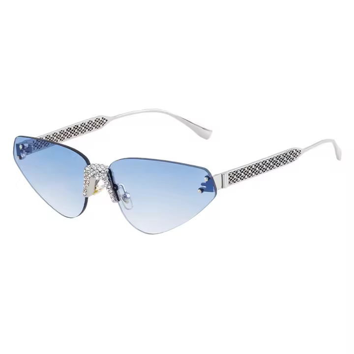 Gafas de sol de diamante sin marco de moda para mujer, gafas de sol para exteriores, gafas de sol para mujer - 1