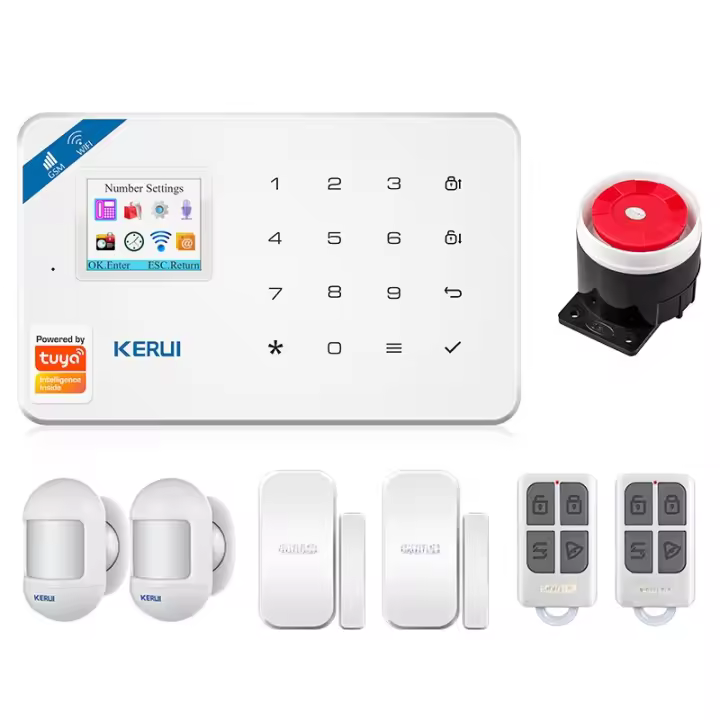 Sistema de alarma de seguridad KERUI Tuya Smart WIFI GSM, sistema de alarma de puerta WiFi inalámbrico, sistema de seguridad para el hogar DIY con alerta por aplicación de teléfono - 1