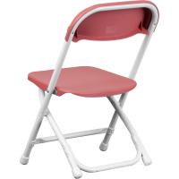 10 sillas Plegables de plástico para niños, Color borgoña, Juego de 10 - details 6