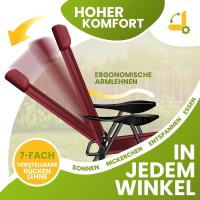 Sillas de Jardín Plegables de Aluminio con Respaldo Alto Ajustable 7 Posiciones, Apoyabrazos Transpirables, Portátiles, Silla de Camping para Jardín y Terraza - details 37