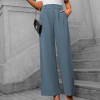 Pantalones de oficina de cintura alta y pierna recta para mujer para otoño - details 11