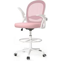 Silla de Escritorio Ergonómica con Malla Transpirable, Reposabrazos Abatibles, Silla para Ordenador de Altura Regulable, Silla Giratoria de 360 ° , Gris - details 7