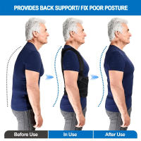 Corrector de postura de espalda para mujeres y hombres, soporte Lumbar para cuello, hombros, mejora la joroba y el alivio del dolor de espalda - details 9
