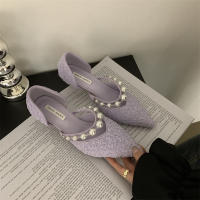 Nuevo bolso trasero y zapatos individuales con perlas de moda. - details 6
