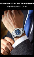 Reloj de hombre de cuarzo cuadrado de acero inoxidable con fecha - details 10