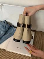 2025 botas de punta abierta de moda con aumento de altura interior botas cortas hebilla de cinturón primavera y verano nuevas botas de pantalón dos usan botas geniales - details 9