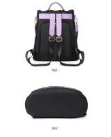 Mochila antirrobo negra para mujer, morral sencillo a la moda, informal, pequeña, impermeable, para viaje - details 24