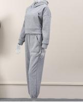 Conjunto de ropa deportiva de lana para mujer, sudadera holgada, pantalones de jogging, moda informal - details 7