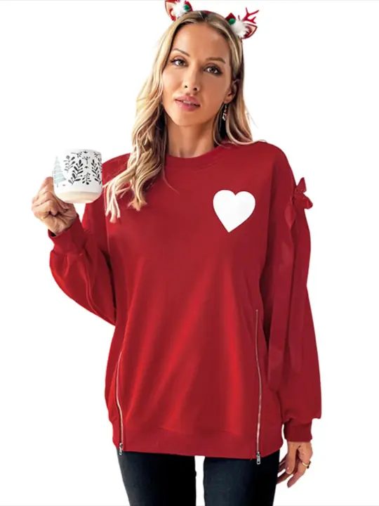 Sudadera de cuello redondo para mujer, diseño deportivo de alta calidad - 1