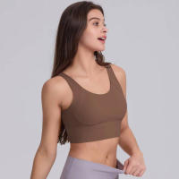 Hamidou-Sujetador de Yoga para mujer, Top corto de Fitness, sujetadores deportivos a prueba de golpes, gimnasio sin costuras, Sujetador deportivo de alto impacto, antisudor, Fitness, sin costuras - details 5