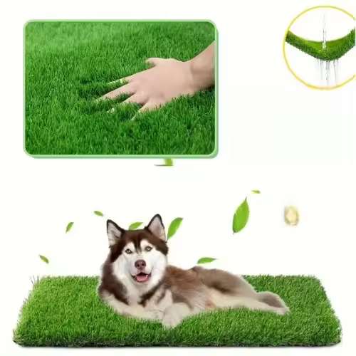 Alfombra de entrenamiento reutilizable para mascotas con desodorante, alfombra artificial lavable para cama de perro, matriz de orina de perro - 1