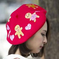 Para mujer boina sombrero decoración moda ciervo pan de jengibre hombre patrón artista gorros sombreros para Navidad - details 6
