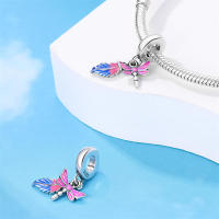 Encantos de Plumas de Plata Esterlina S925 para Mujeres Regalo de Joyería Fina para Cumpleaños Ajustables a Pulseras Originales de 3mm DIY con Zirconia - details 32