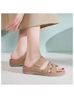 Sandalias de suela gruesa de verano 2025 para mujer, casuales y cómodas, talla grande, pantuflas sencillas y versátiles, libres para hacer ejercicio - details 3
