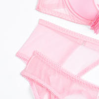 Conjunto de Sujetador Transparente con Borlas de Cuatro Piezas Lencería Sexy para Mujeres - details 21