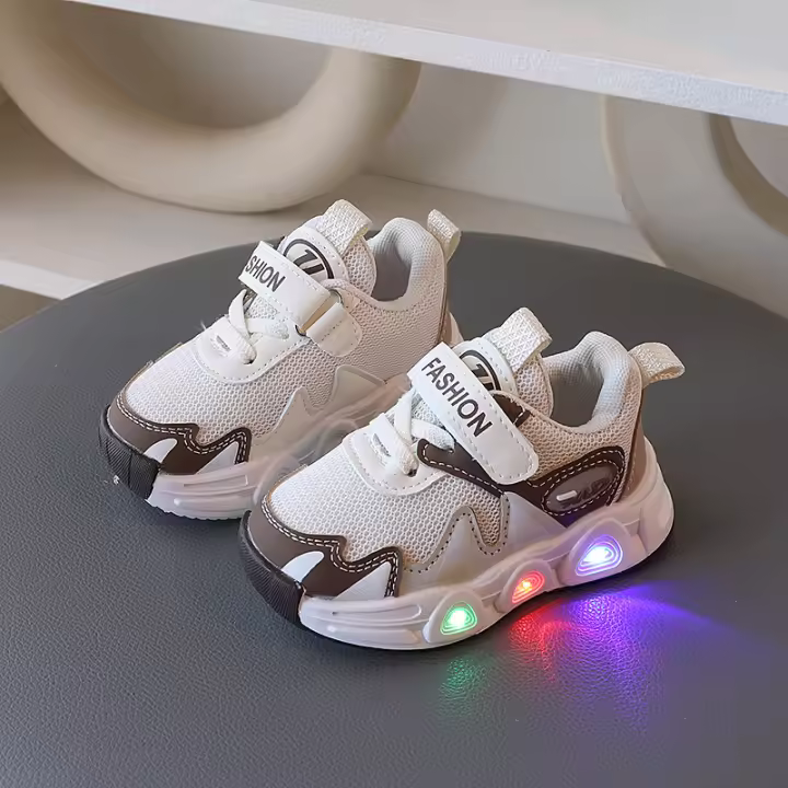 Zapatos de niño transpirables de malla doble, zapatos casuales ligeros para bebés medianos y pequeños para niños - 1